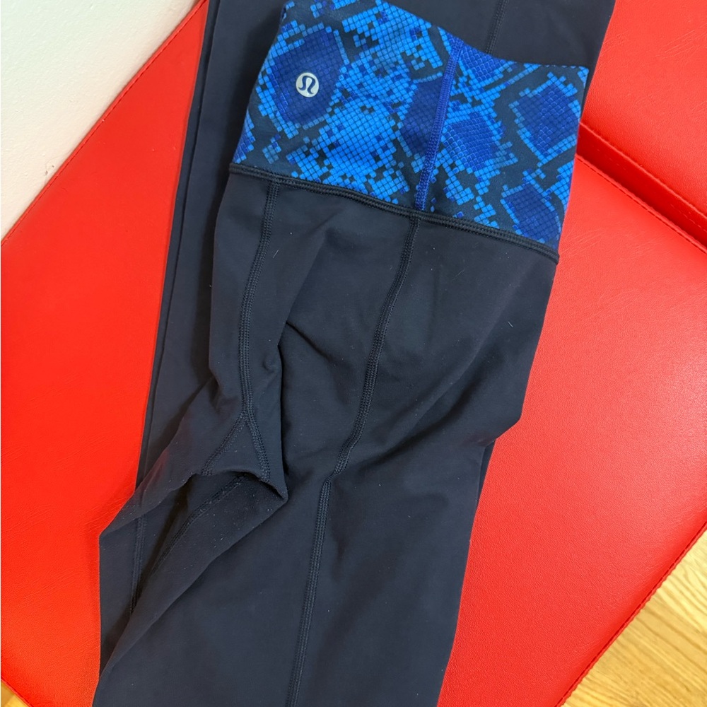lululemon athletica Black and Blue Leggings